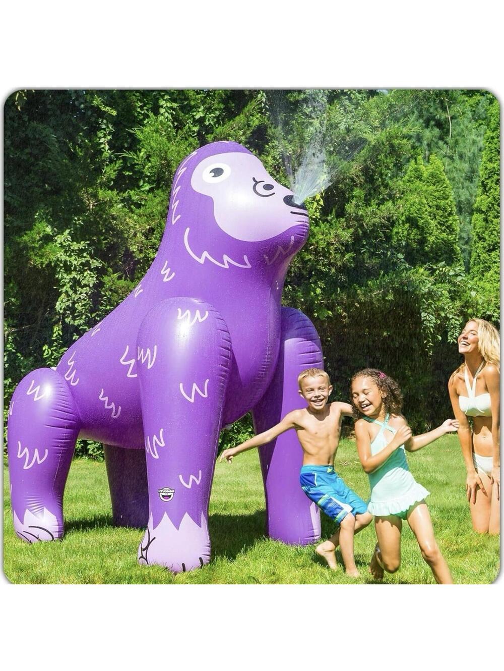 BigMouth Giant Ape Inflatable Sprinkler 6.5FT Purple Gorilla Water Toy